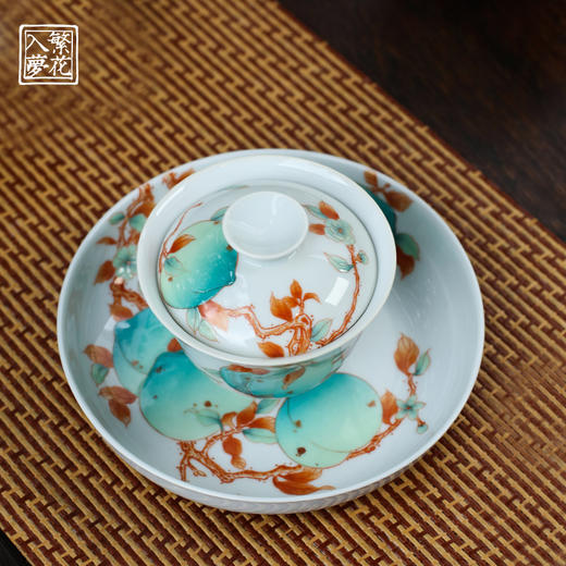 繁花入梦二才盖碗（春风翠桃）（缺货） 商品图1