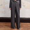 极简垂坠感阔腿裤通勤风西裤女格雷系穿搭MC88PA547A80 商品缩略图2