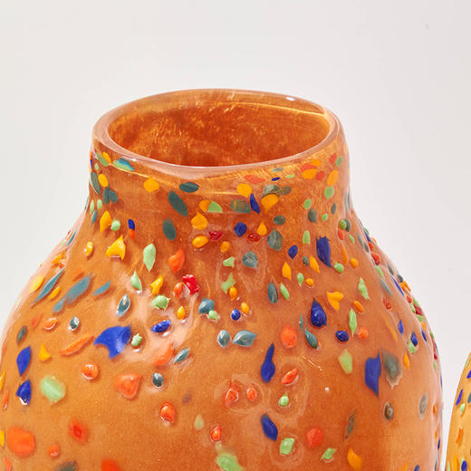 磁粉彩色碎花点玻璃花瓶摆件工艺品鲜花花器 商品图12