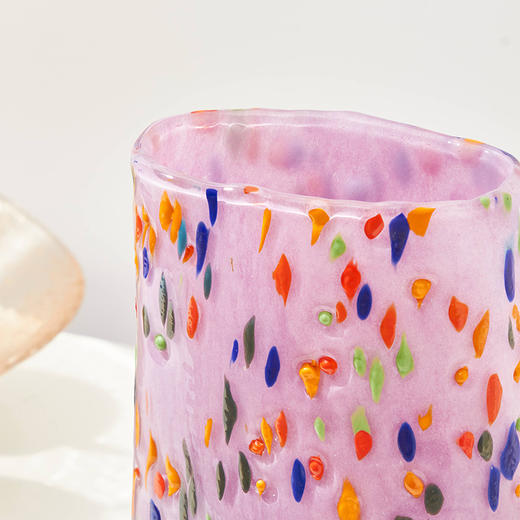 磁粉彩色碎花点玻璃花瓶摆件工艺品鲜花花器 商品图14