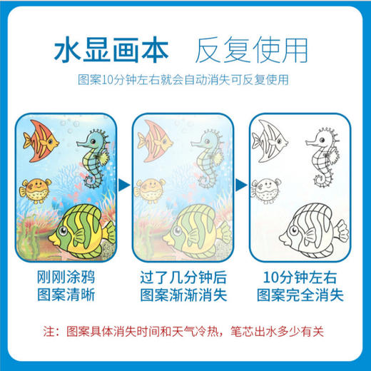 【16.9元任选3件，单拍不发货】神奇魔法涂鸦水画本儿童宝宝画画本反复填涂色书水画册 商品图2