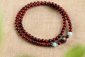 XYZT0582°国风·印度小叶紫檀双圈手串0.6*82