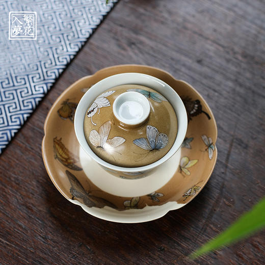 繁花入梦二才盖碗（古意游蝶）（缺货） 商品图3