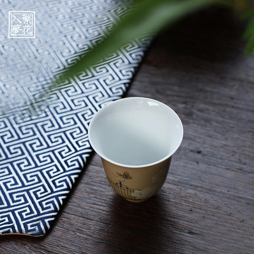 繁花入梦建水（古意游蝶）铃铛杯（古意游蝶）（缺货） 商品图3