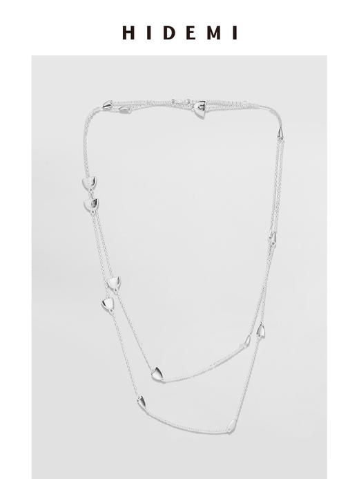 HIDEMI 月亮系列半月型设计感多种戴法铜镀银长款项链 商品图0