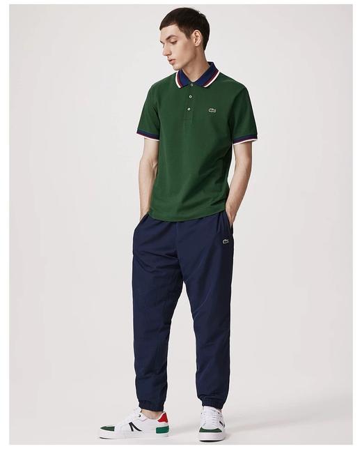 【6.3折】5楼LACOSTE法国鳄鱼男士POLO衫半袖翻领拼色条纹PH3461-98吊牌价1090折后价690 商品图0