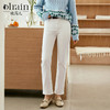 OLrain欧芮儿白色高腰牛仔裤女秋季2024新款休闲直筒百搭显瘦裤子 商品缩略图0