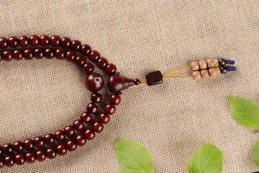 XYZT0578°不惹尘埃·印度小叶紫檀项链手串0.8*0.9*108 商品图4