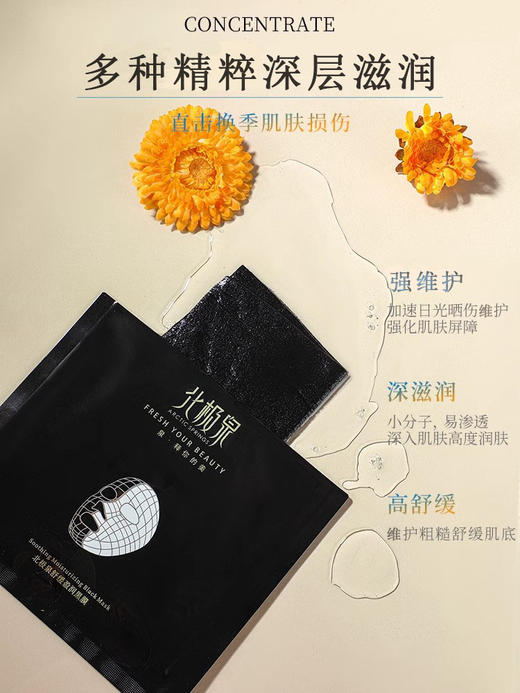 北极泉舒缓修护透润黑膜 【25ml*10片】 脆弱肌收缩毛孔妆前保湿补水备长炭清洁净肤黑膜贴 商品图1