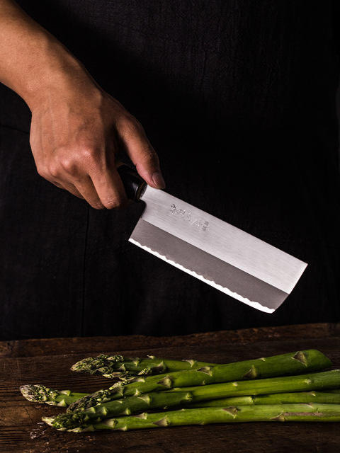 藤次郎日本进口 白纸钢薄刃刀家用超薄锋利切片刀小菜刀F702A（本色） 商品图4