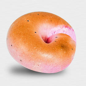 火龙果芝士贝果