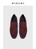 HIDEMI经典款极简进口麂皮乐福平底鞋 复古蓝/勃艮第红/华夫卡其米 商品缩略图9