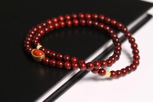 XYZT0616°暴富解忧·印度小叶紫檀双圈手持手串0.4*78 商品图1