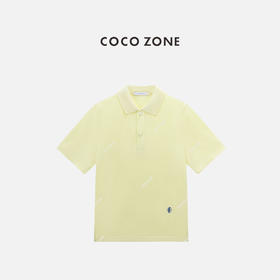 COCO ZONE 100棉高级感翻领上衣休闲短袖T恤CC2C1566