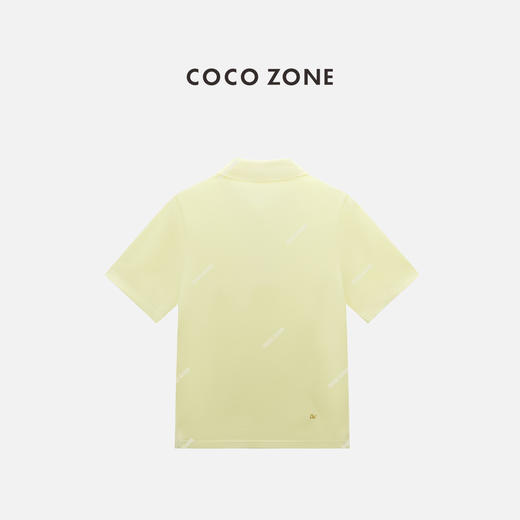 COCO ZONE 100棉高级感翻领上衣休闲短袖T恤CC2C1566 商品图1