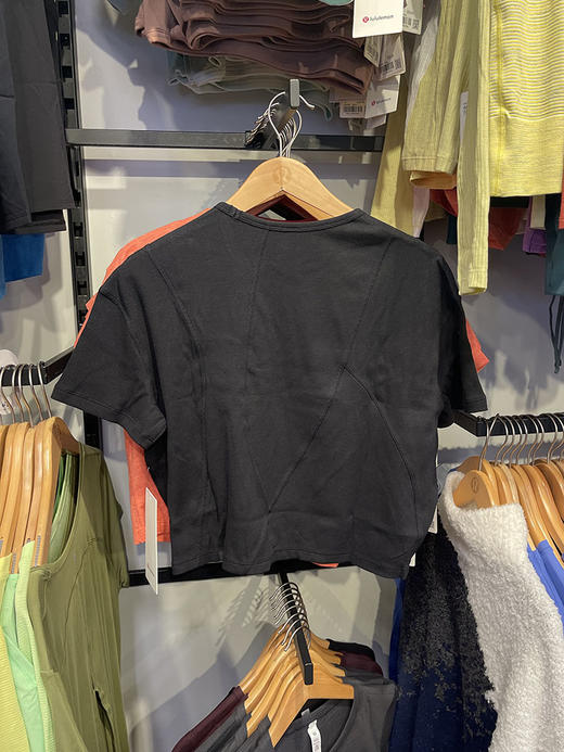 Lululemon Ribbed Modal-Cotton 女士棉混纺透气微弹宽松短袖T恤 商品图2