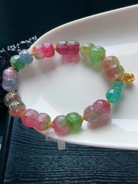 42.3g 上雕刻碧玺手链