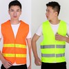反光衣背心 安全马甲 荧光马甲发光面料 橙色 绿色 1件 夜间出行道路交通救援施工场地防护服 商品缩略图1