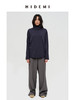 HIDEMI 极简设计感飘领多穿围巾式高密自然棉廓形长袖上衣T恤 白色/藏蓝色/炭灰色 商品缩略图2