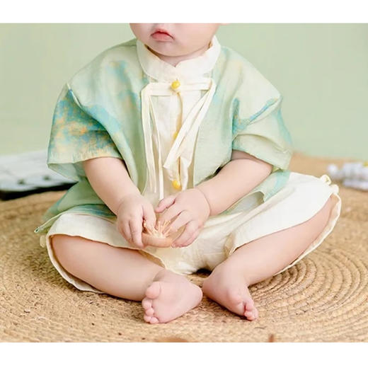 裁缝学苑TQ117 新中式儿童短袖衬衫纸样短裤国风童装做衣服汉服套装 商品图5