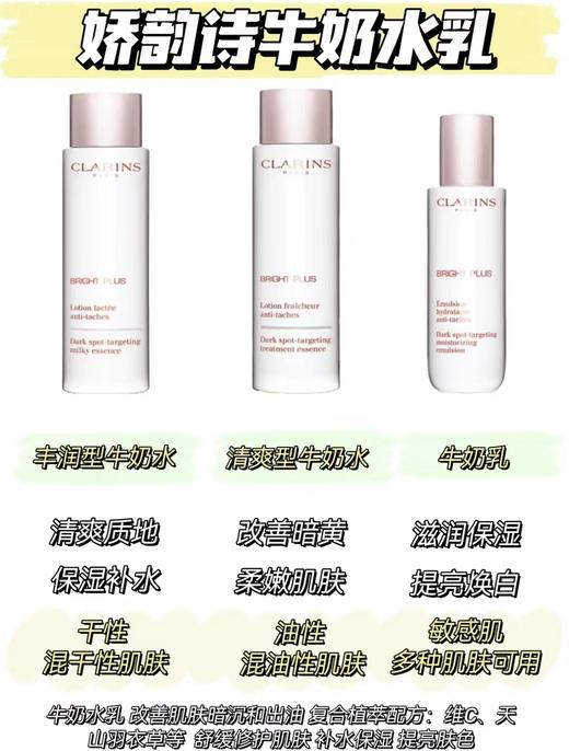 Clarins/娇韵诗牛奶水乳套装两件套 新透白系列美白淡斑透亮补水 金晨同款护肤品 商品图5