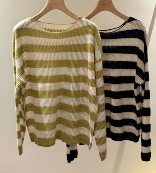 【门店同款】ENJOY秋季条纹针织上衣 158894593 商品图8