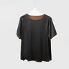 丁摩 双面穿平龟真丝香云纱短袖T恤女夏气质香云纱桑蚕丝圆领上衣4ZF-108 商品缩略图0