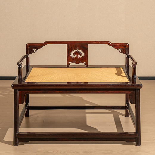 紫檀如意云纹矮背大禅椅 商品图0