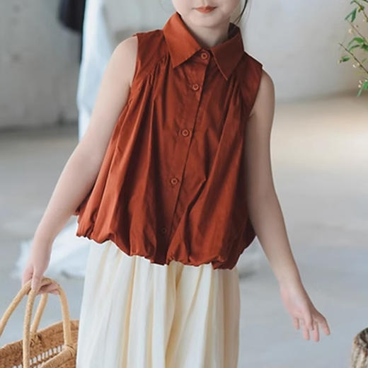 裁缝学苑TQ116女童无袖花苞娃娃衫纸样儿童翻领无袖衬衫宝宝甜美上衣 商品图5