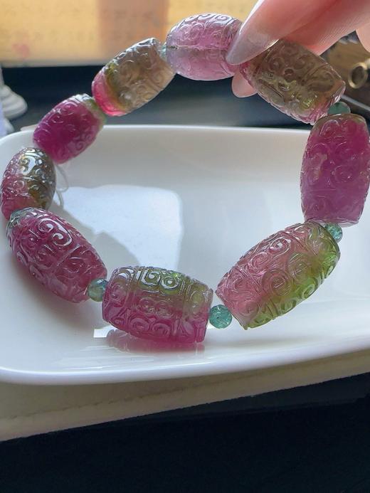 49.3g 雕刻碧玺手链 商品图2