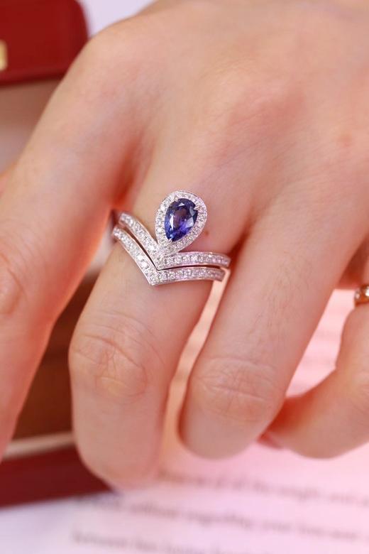 0.97ct 蓝宝石叠戒 商品图5