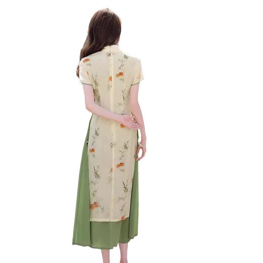 奥黛改良旗袍小个子夏季日常苎麻面料GR24135 商品图4