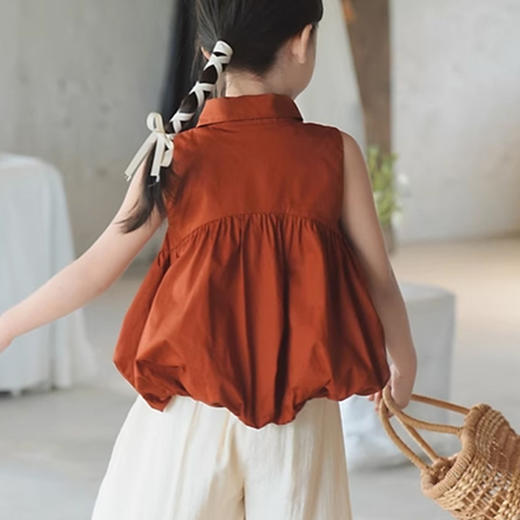 裁缝学苑TQ116女童无袖花苞娃娃衫纸样儿童翻领无袖衬衫宝宝甜美上衣 商品图2