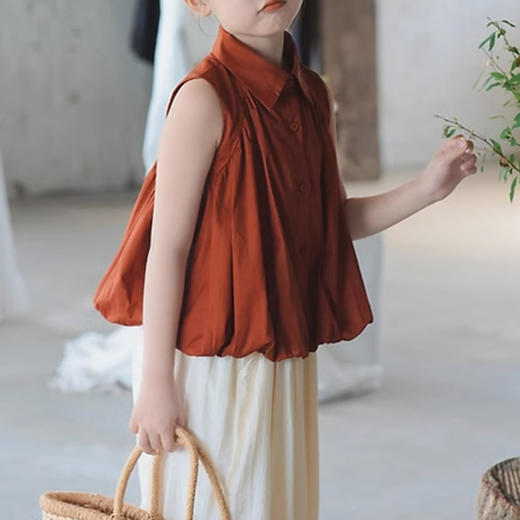 裁缝学苑TQ116女童无袖花苞娃娃衫纸样儿童翻领无袖衬衫宝宝甜美上衣 商品图1