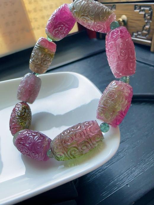 49.3g 雕刻碧玺手链 商品图6