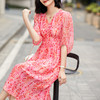 丁摩 真丝碎花连衣裙夏季女法式气质桑蚕丝度假裙子4ZF-90447 商品缩略图2