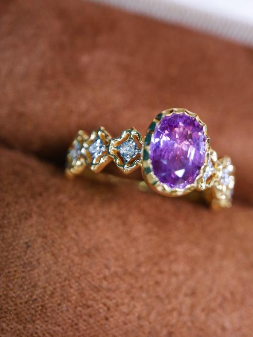 1.41ct 紫蓝宝戒指 商品图1