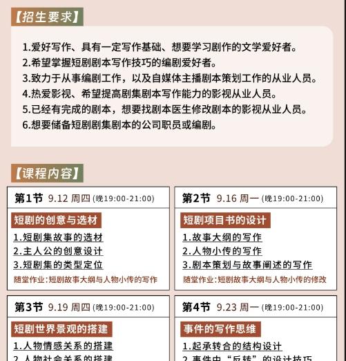 【线上+线下】竖屏短剧全流程训练营 商品图5