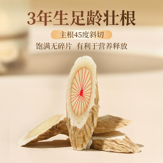 【红杏林】甘肃岷县黄芪250g/罐 主根切片 当季鲜货 金盏银盘菊花芯 豆香味浓郁 商品图1