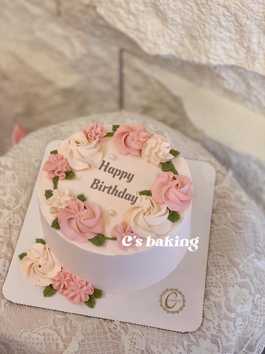 简约花环款 忌廉蛋糕（默认自提，收费配送请联系客服） 商品图0