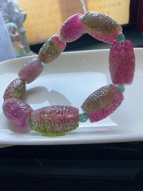 49.3g 雕刻碧玺手链