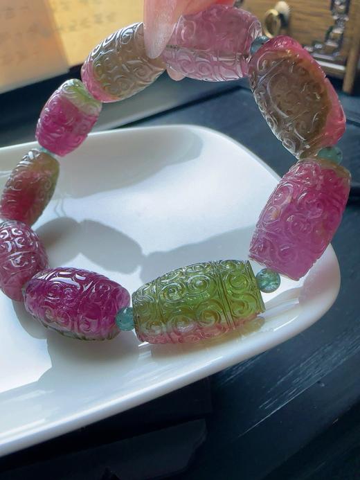 49.3g 雕刻碧玺手链 商品图4