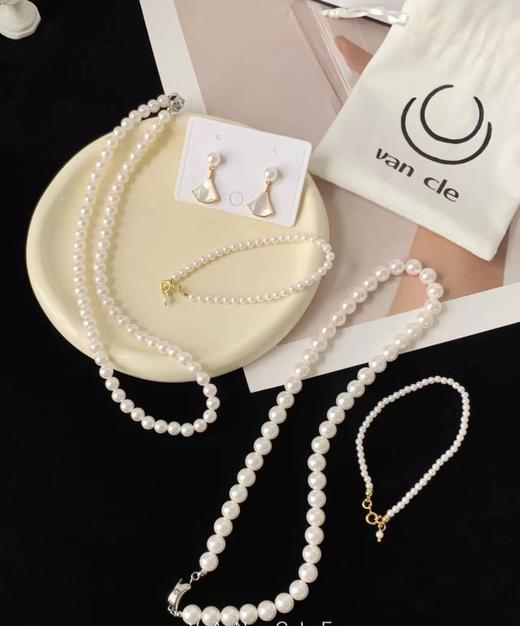 法国梵刻珍珠施华洛姆贝极光项链 手链 淡水珍珠平替 商品图8