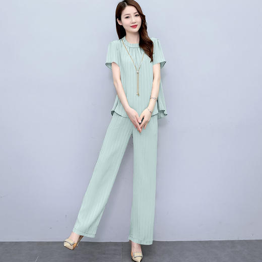 减龄职业套装，时尚流行两件套裤装HR-MYH125 商品图0