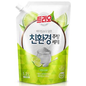 爱敬环保洗洁精小苏打青柠香1.2L애경 친환경 베이킹소다 주방세제 라임향