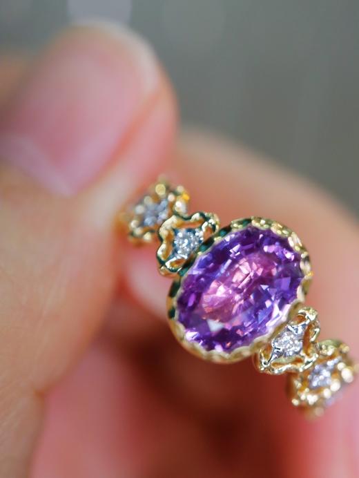 1.41ct 紫蓝宝戒指 商品图4