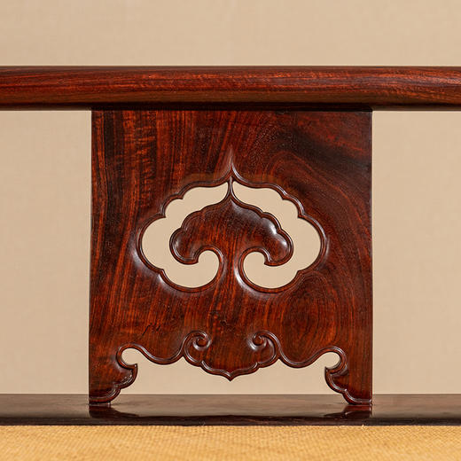 紫檀如意云纹矮背大禅椅 商品图1