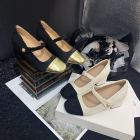 🌻🔥🔥无法拒绝的赫本风😭上脚财阀千金即视感 🔥是小香风独有的高级感!!!【ROAADN赫本拼色小香风内增高玛丽珍鞋C556】不要💰398+！只要108！