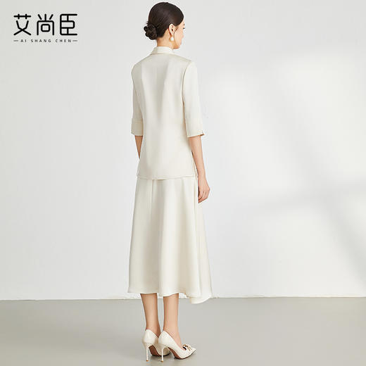 艾尚臣气质职业两件套秋季五分袖高级感西装套装裙教师主持人正装 商品图4