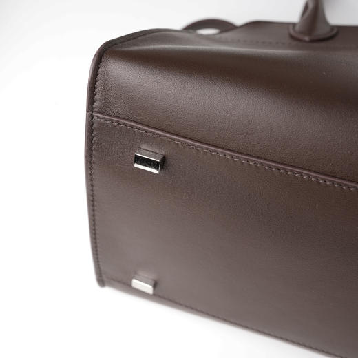 ROMI STUDIO “复古优雅” 双层荔枝纹头层牛皮托特手提包 24SSB181 商品图4